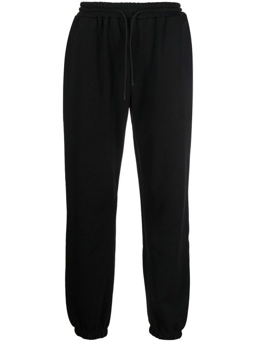 Logo-print cotton track pants - Black