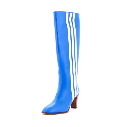 X adidas Knee High Striped Boots Leather