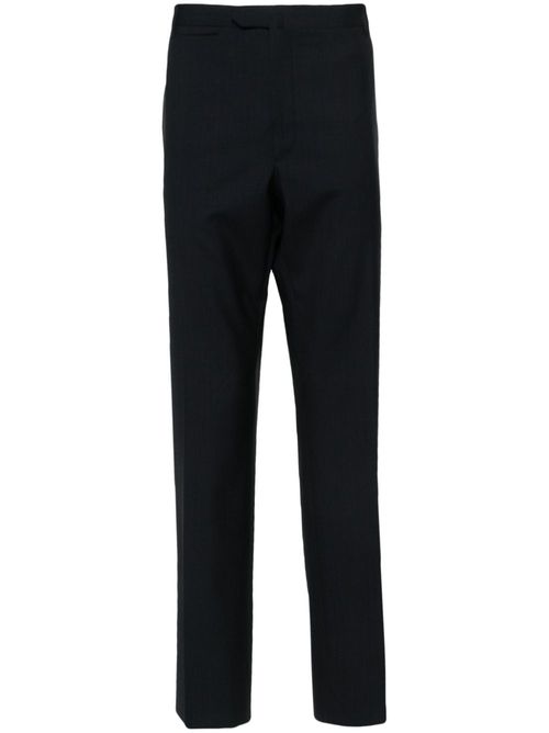 Slim-fit virgin wool trousers - Blue