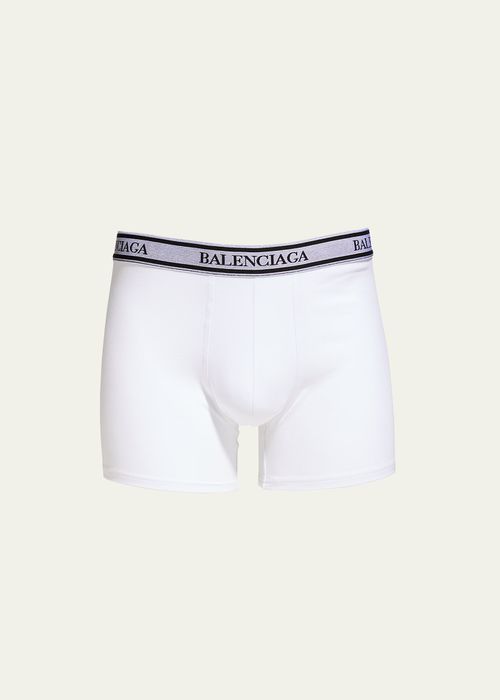Men's Cotton-Stretch Logo Boxer Brief