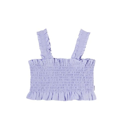 Rolfia ruched cotton top