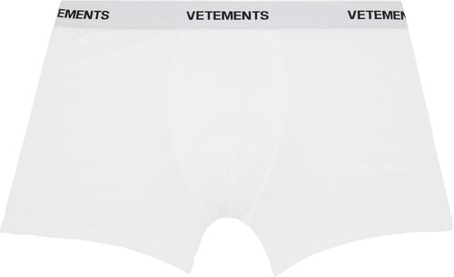 VETEMENTS White Logo-Woven Boxer Briefs