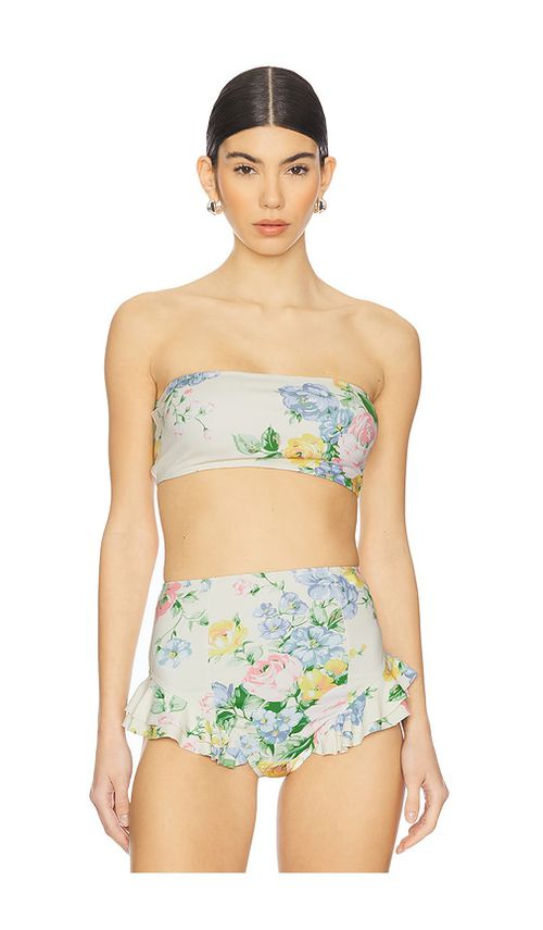 Selkie The Bandeau Bikini Top in Ivory. -  XXS also in 1X, 2X, 4X, 5X, 6X, M, XL