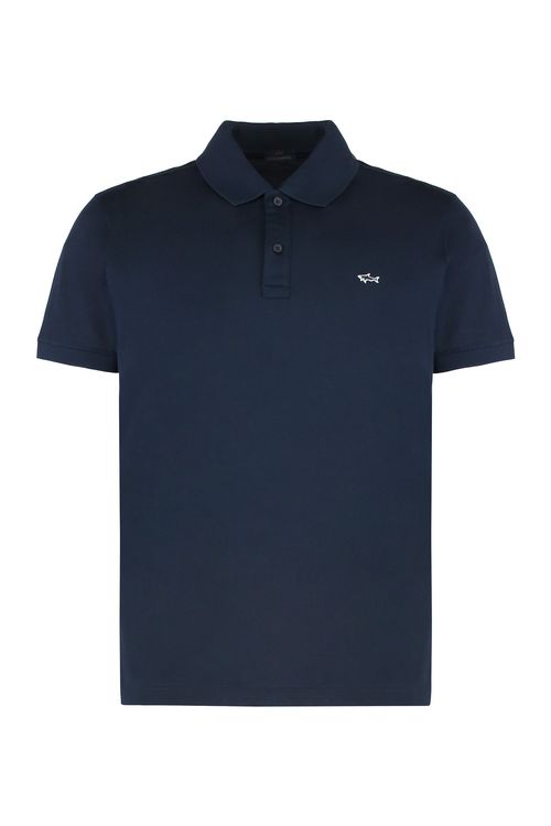 Cotton Piqué Polo Shirt — Blue