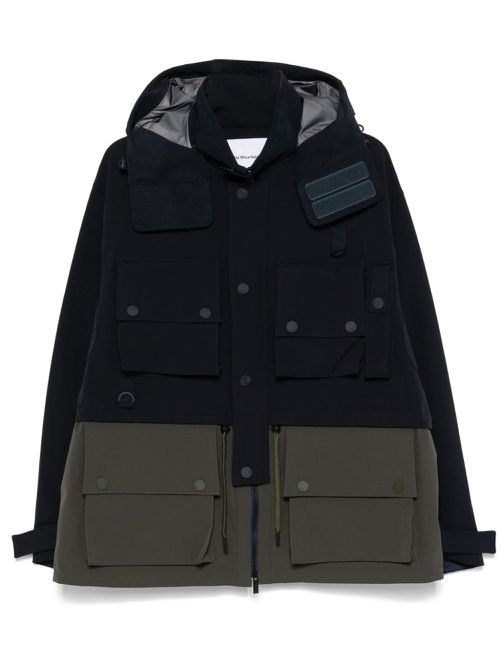 Multi-pocket windbreaker - Blue