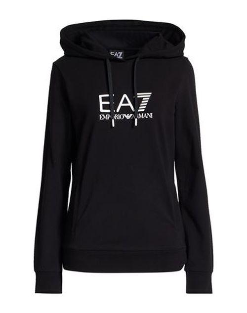 Woman Sweatshirt Black Size S Cotton, Elastane