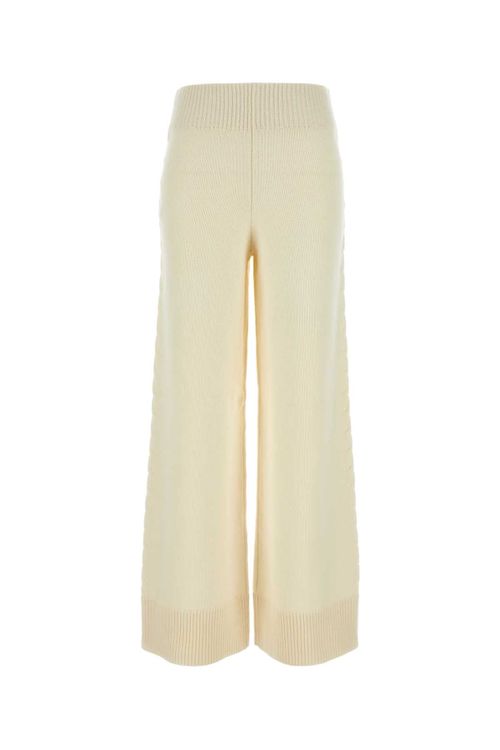 Knit Trousers — Beige