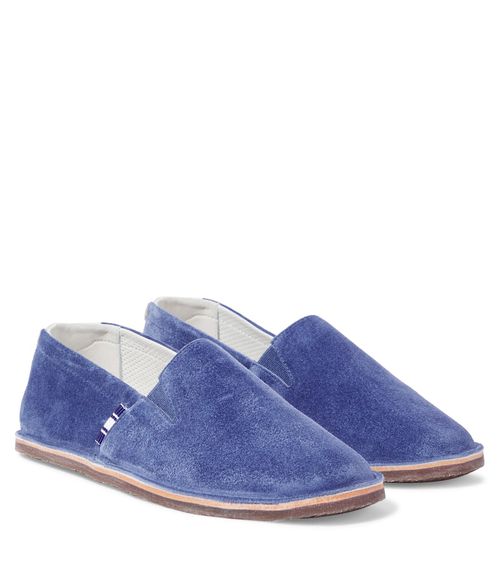 Suede slip-on shoes