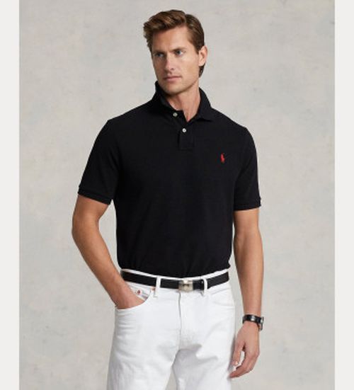 Polo Ralph Lauren for man. 710783656020 Basic black polo shirt (M), Casual, Cotton, Short sleeve