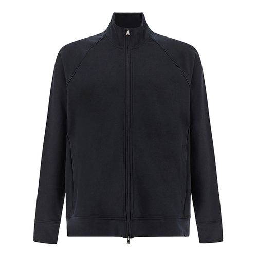 X‑Soft zip‑up sweatshirt in cotton, Man, Blue