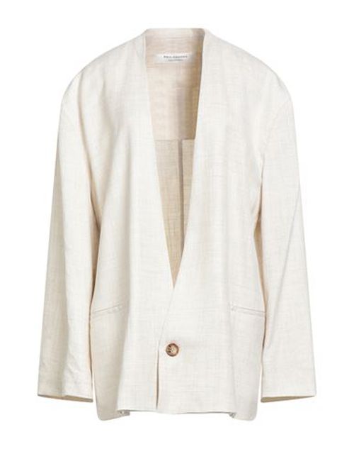 Woman Jacket Beige Size 4 Viscose, Linen