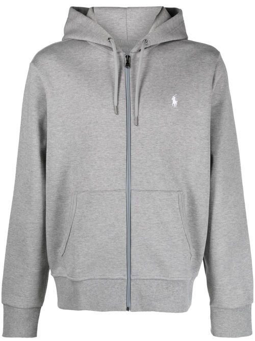 Polo Pony zip-up hoodie - Grey