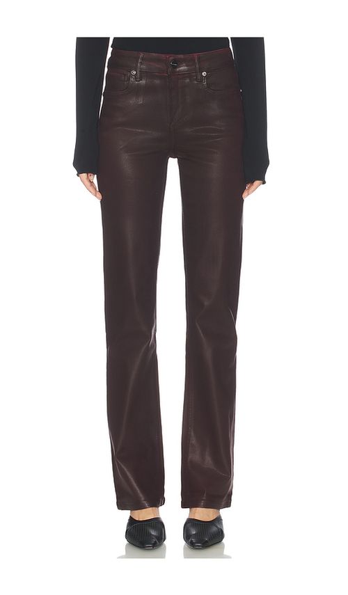 ALLSAINTS Haldan Coated Jean in Burgundy. 24. Also , 26, 28, 29