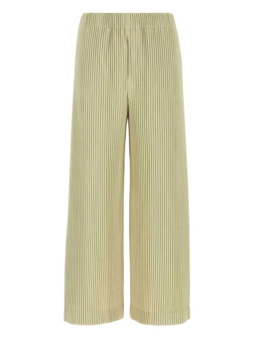 Plissé-effect wide-leg trousers - Neutrals