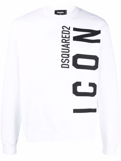 Logo-print cotton sweatshirt - White