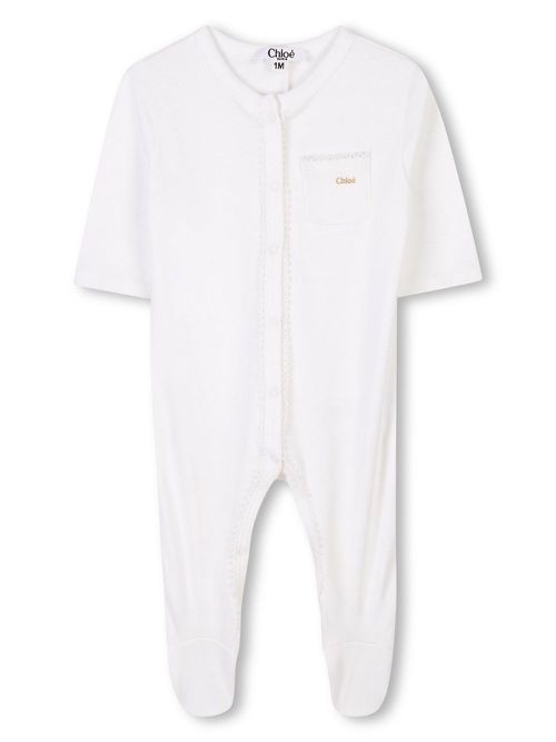 Logo-print pajamas - White