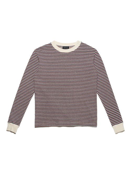 Striped long-sleeve top - Neutrals