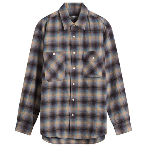 Men's Flannel Check Work Shirt Midnight Blue