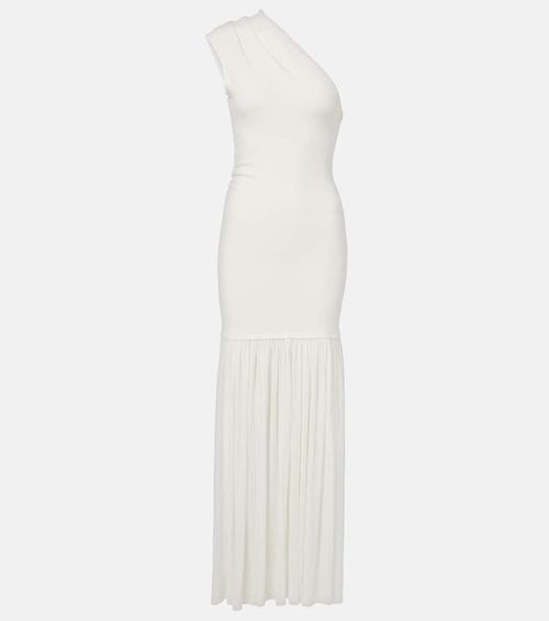 Cora one-shoulder crêpe chiffon maxi dress