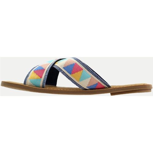 Toms Womens Viv Viv Multi Tribal Sandal in Light Pink Textile