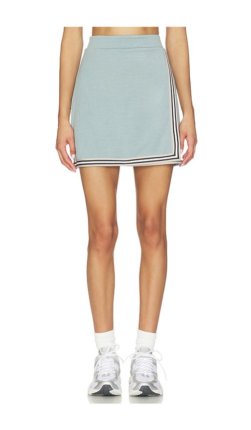 Alp N Rock Eloise Asymmetrical Mini Skirt in Silver Blue. M also in