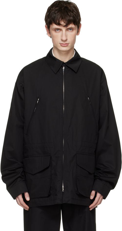Black Cotton Field Jacket