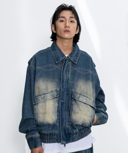 XJ95 Colton Stitch Wash Denim Jacket