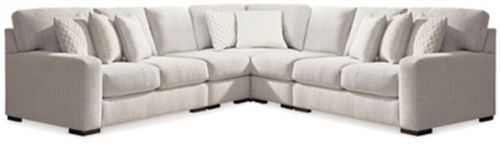 Larce 5-Piece Performance Fabric Sectional, Stone