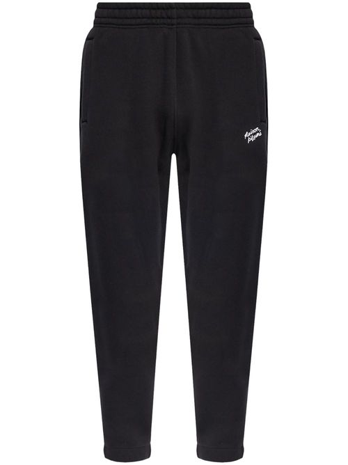 Logo-print cotton track pants - Black