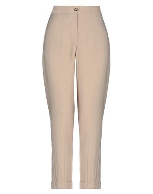 Woman Pants Camel Size L Viscose, Polyester
