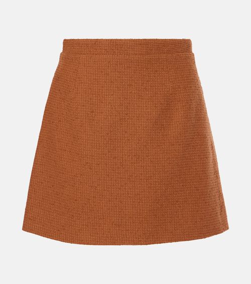 Iconic wool and cotton-blend miniskirt