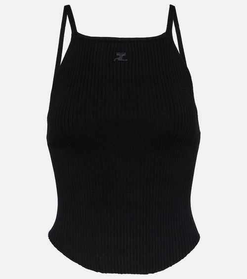 Ribbed-knit tank top