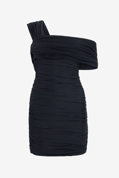 Black Mini Dress With Ruffles