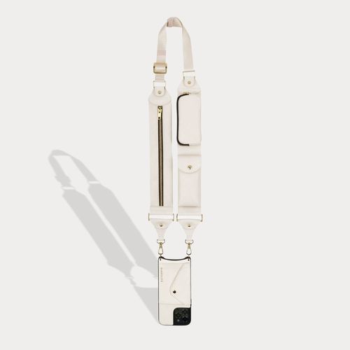 Billie Utility Crossbody with Case in Ivory/Gold | _ / iPhone XR |