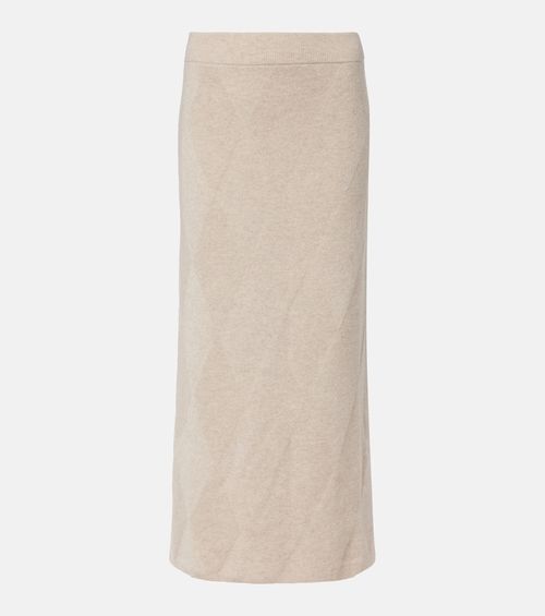 Salubre argyle cashmere midi skirt