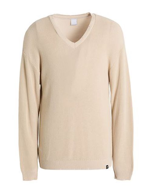 Man Sweater Ivory Size L Acrylic, Paper Yarn