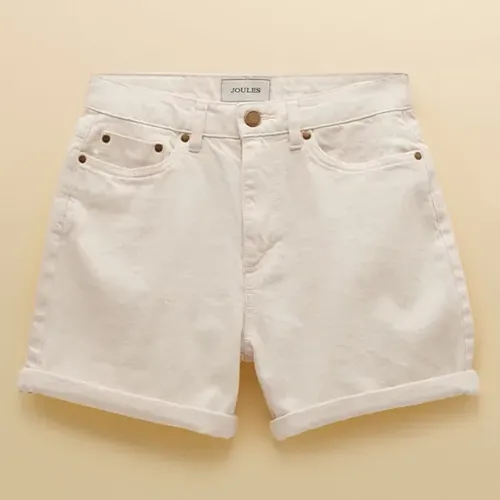 Joules Cream Denim Short