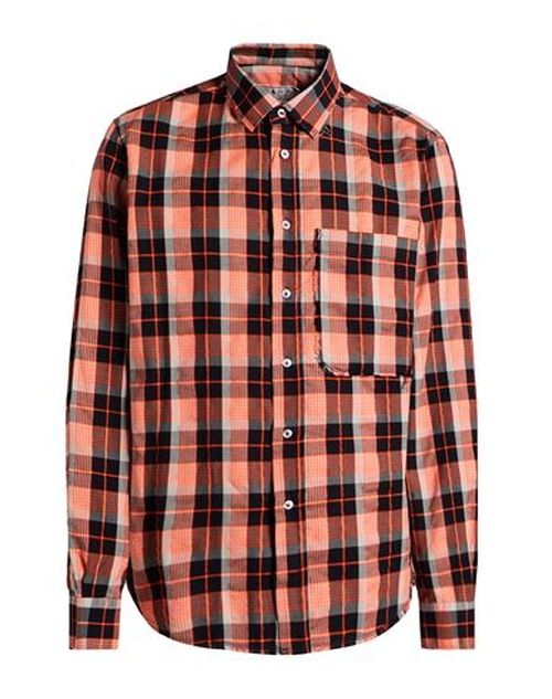 Man Shirt Orange Size 16 ½ Cotton, Polyester