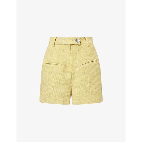 Womens High-Waist Tailored Bouclé Shorts