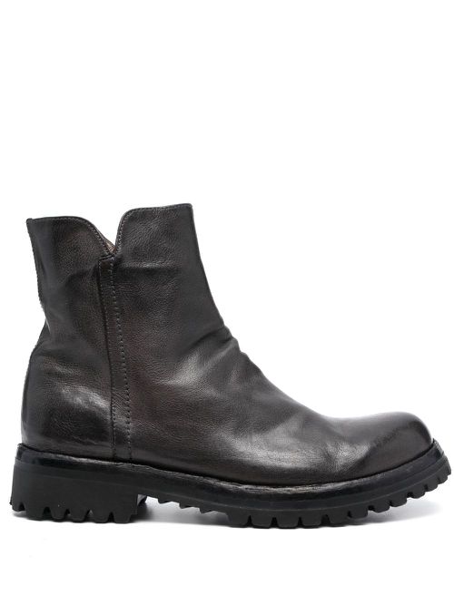 Loraine zip-up leather boots - Grey