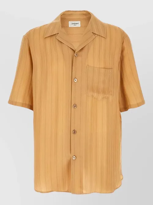 Saint Laurent - silk shirt short sleeves chest pocket