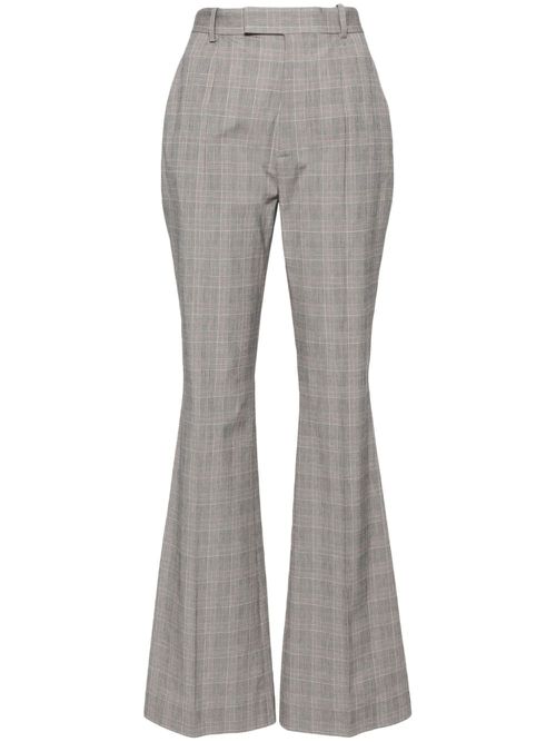 Ray Prince of Wales-print flared trousers - Grey