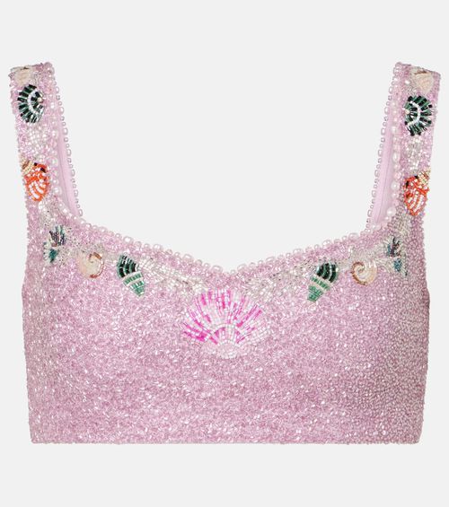 Marina embellished crop top