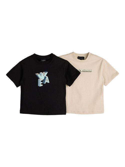 Graphic-print cotton T-shirt (set of two) - Blue