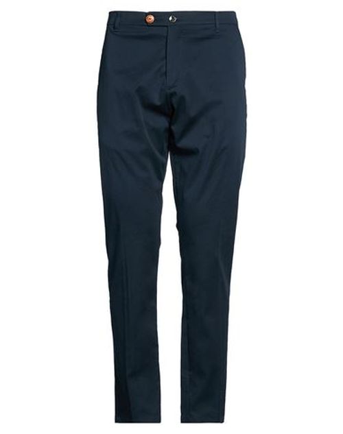 Man Pants Navy Size 36 Cotton, Elastane