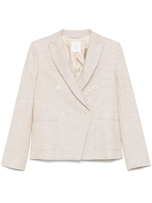Metallic-threading blazer - Neutrals