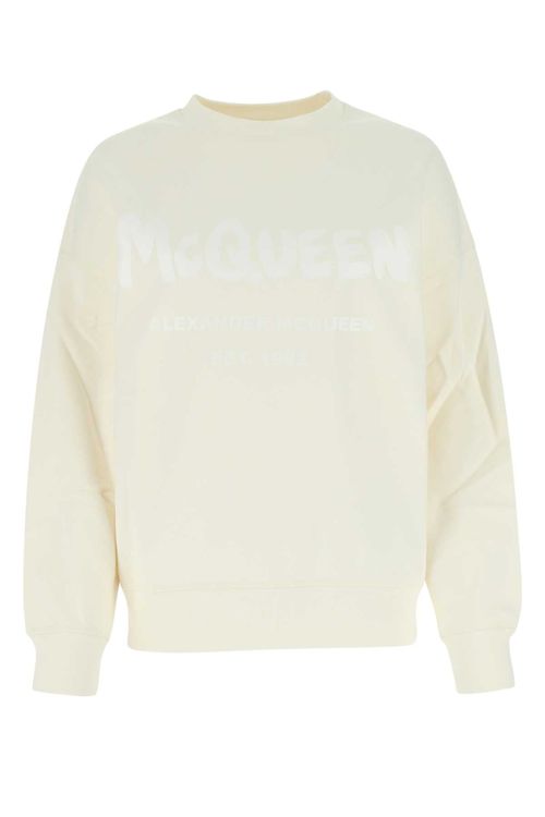 Cotton Oversize Sweatshirt — Ivory