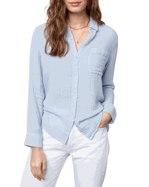 Ellis Gauze Cotton Button Down Shirt