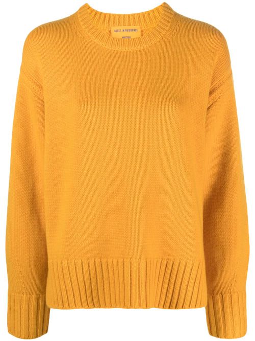 Crew-neck cashmere jumper - Yellow