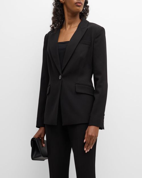 The Sylvie Peak-Lapel Single-Button Blazer